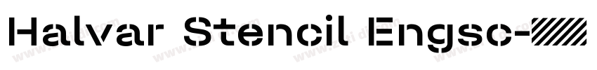 Halvar Stencil Engsc字体转换
